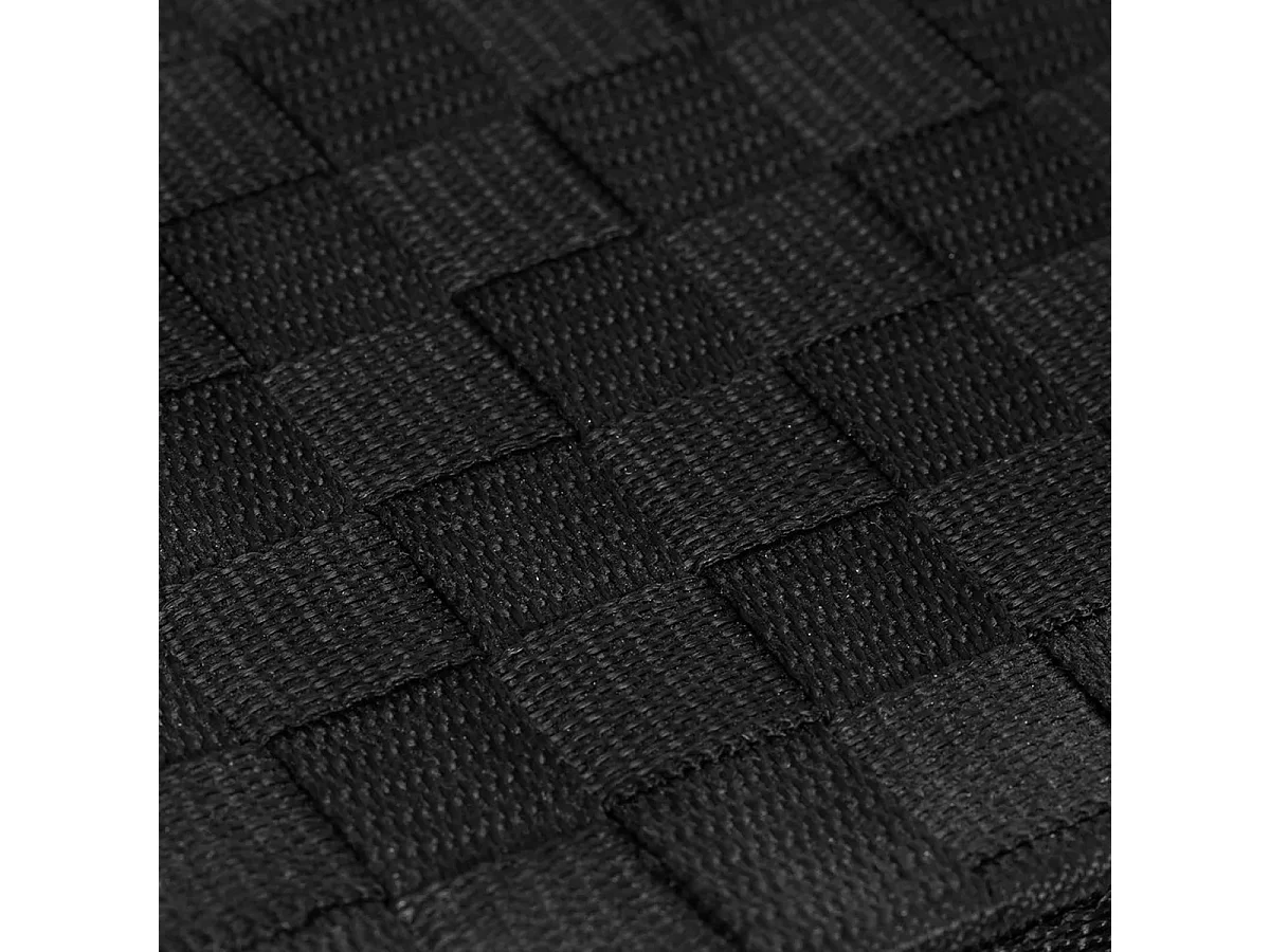 Set de 3 coffres paniers de rangement avec couvercle coloris noir