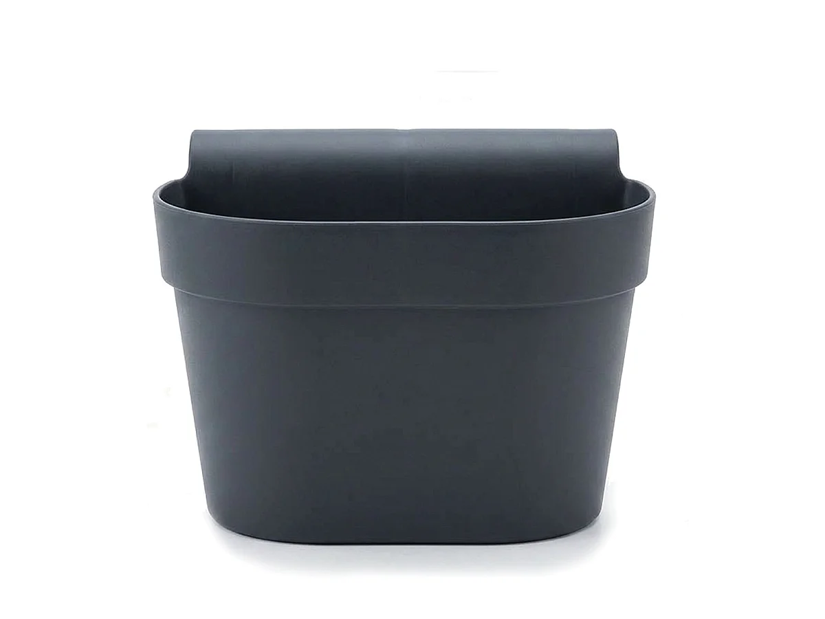 Lot de 6 Jardinières de Balcon Suspendue,Pot de Fleurs à Accrocher, gris anthracite-Longueur 30 x Profondeur 20 x Hauteur 20 cm