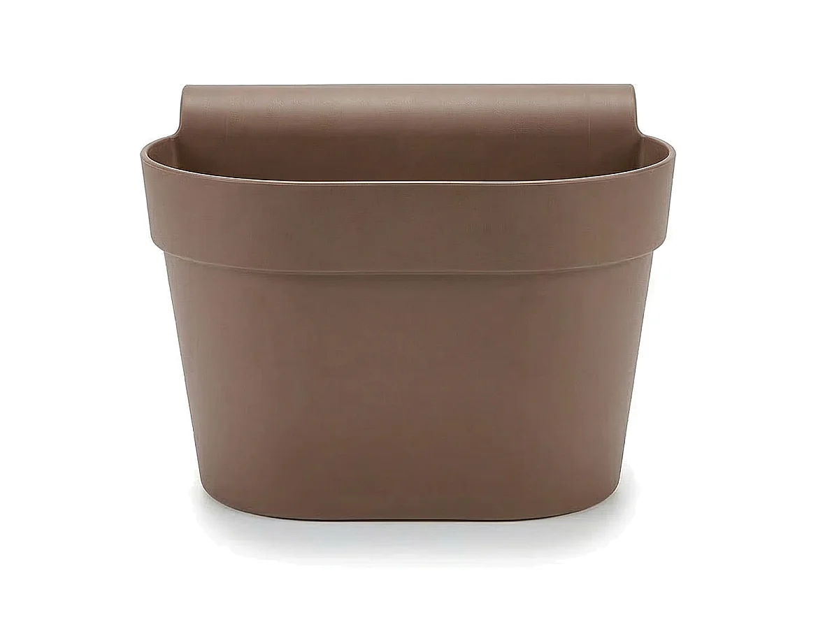 Lot de 6 Jardinières de Balcon Suspendue,Pot de Fleurs à Accrocher,Coloris marron clair-Longueur 30 x Profondeur 20 x Hauteur 20 cm