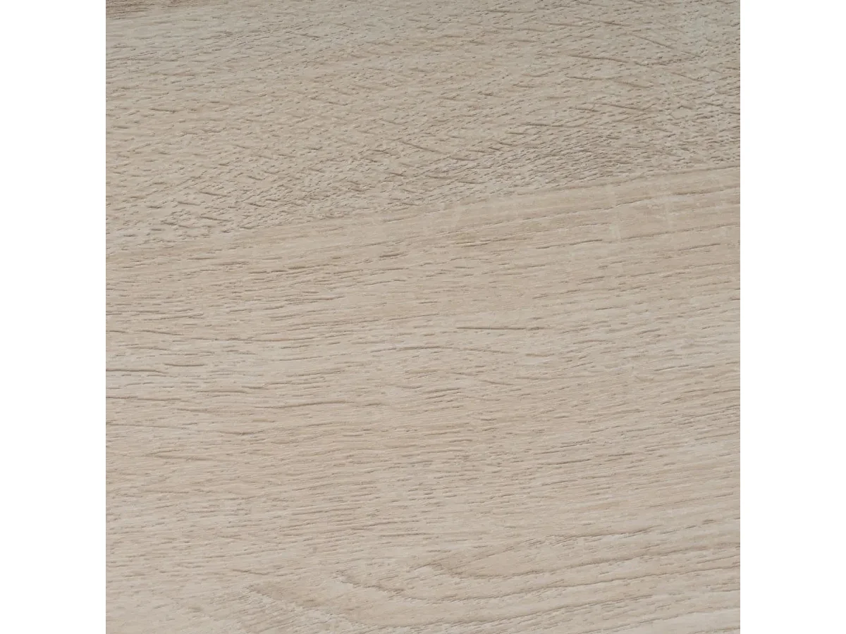 Meuble console, table console avec 2 tiroirs en bois coloris naturel et métal blanc - Longueur 80 x Profondeur 30 x Hauteur 75 cm