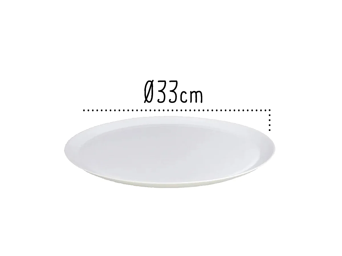 Lot de 6 Assiette de Cuisson en Verre Opale, Plat de Cuisson et Service à Pizza-Diamètre 33 cm