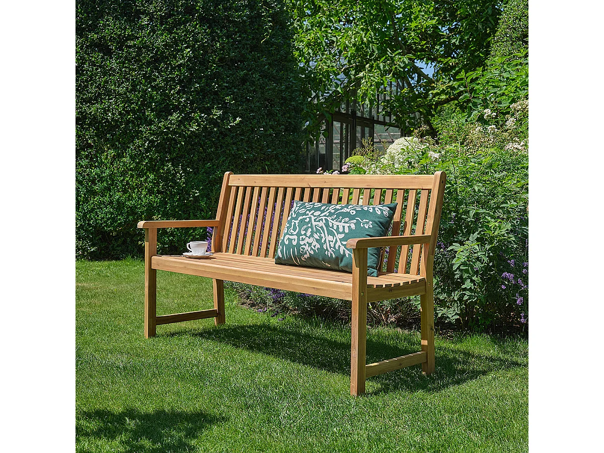 Banc de jardin en acacia massif 150 cm