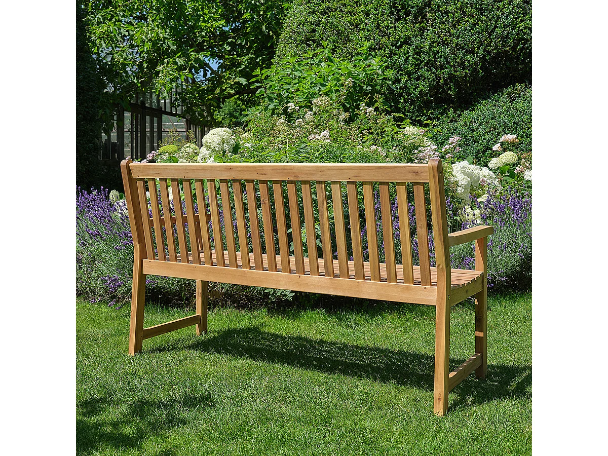 Banc de jardin en acacia massif 150 cm