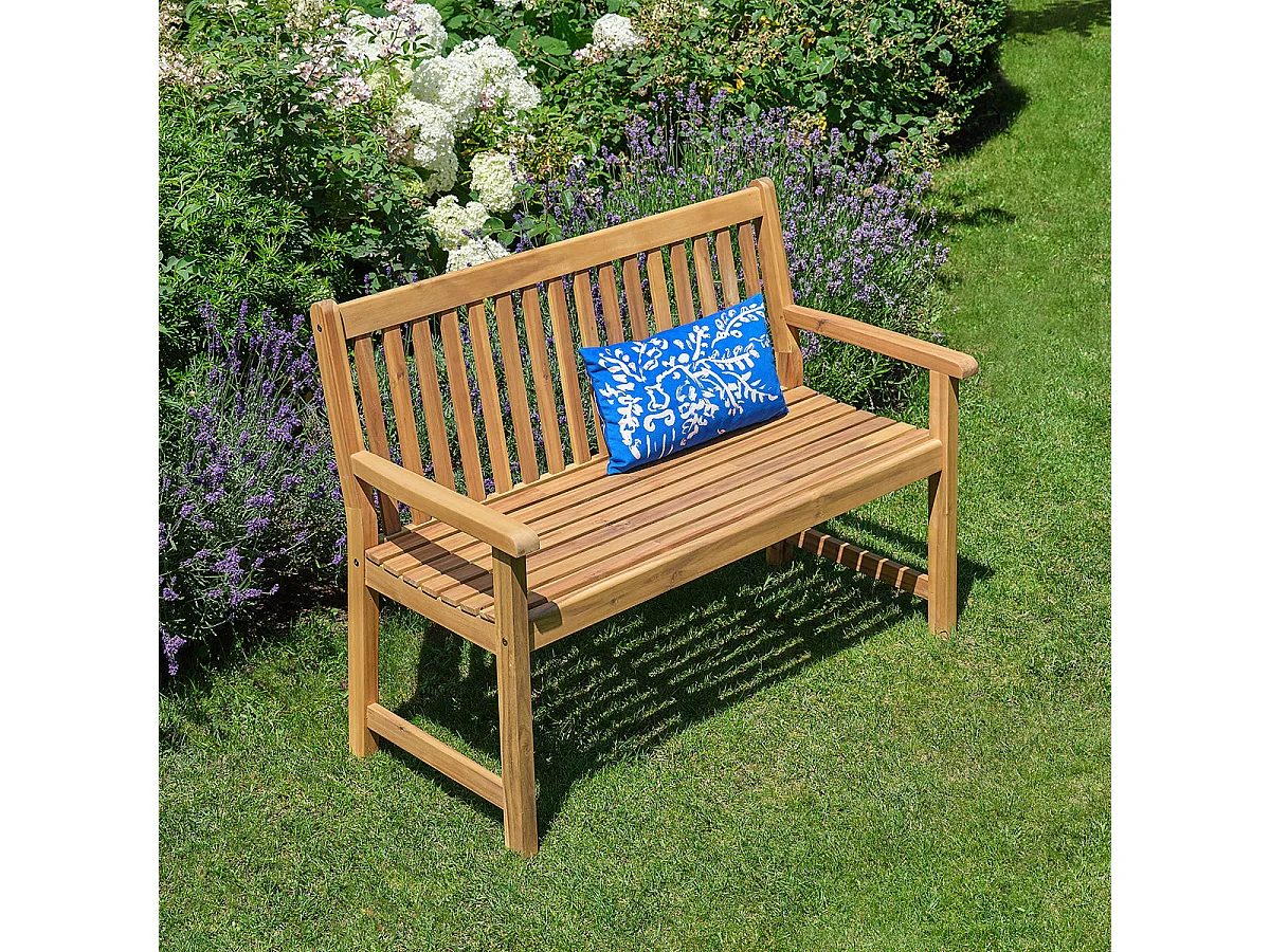 Banc de jardin en acacia massif 120 cm