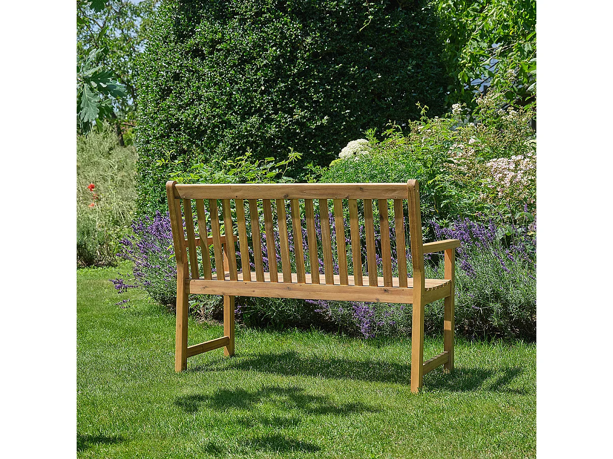 Banc de jardin en acacia massif 120 cm