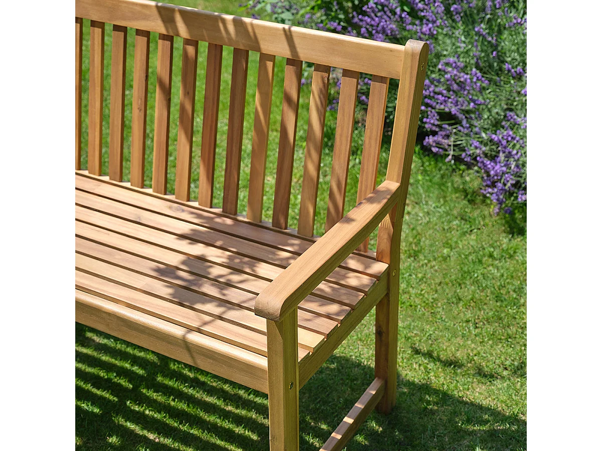 Banc de jardin en acacia massif 120 cm