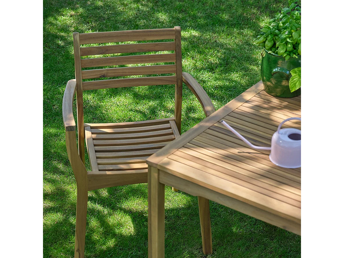 Set da giardino in legno di acacia per 4 persone