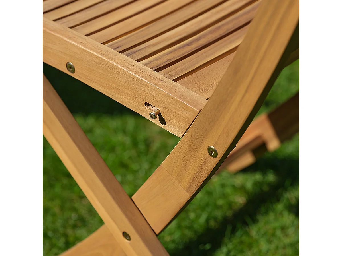 Set da giardino in legno di acacia per 4 persone