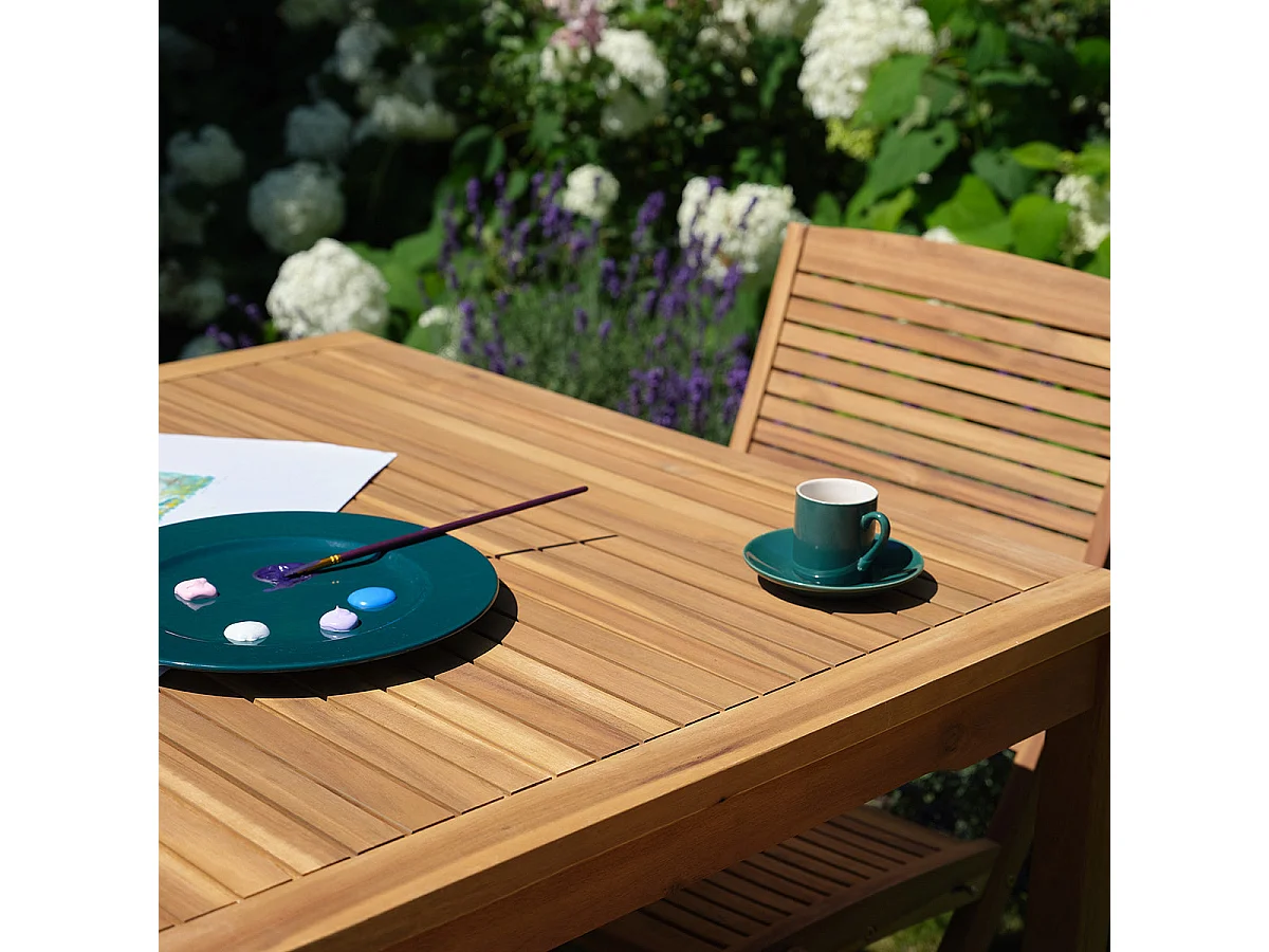 Set da giardino in legno di acacia per 4 persone