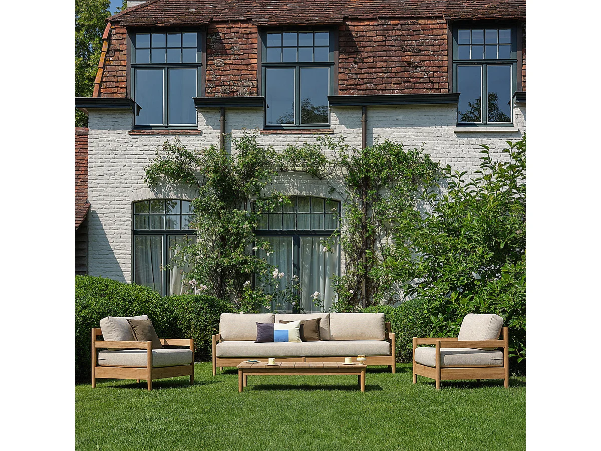 Tavolino da giardino in teak massiccio