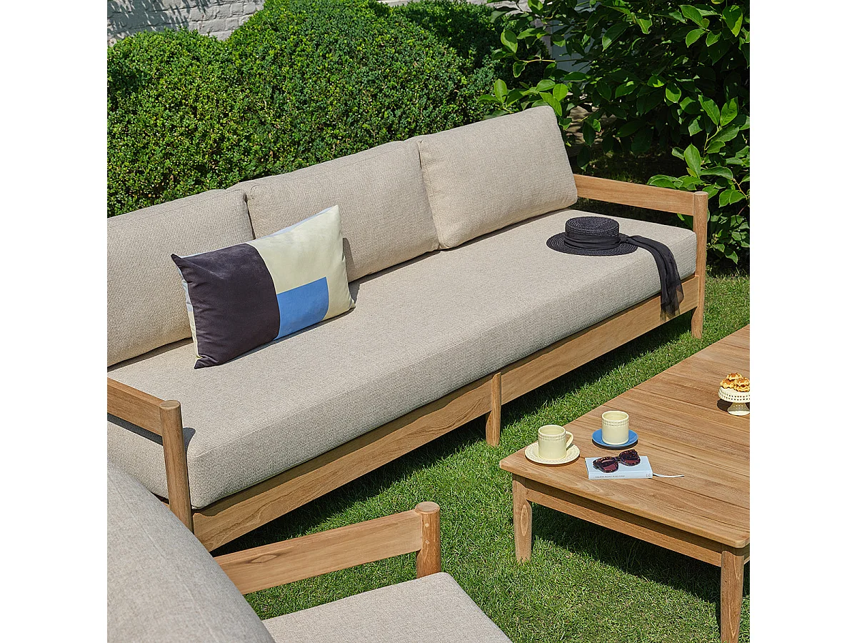 Tavolino da giardino in teak massiccio