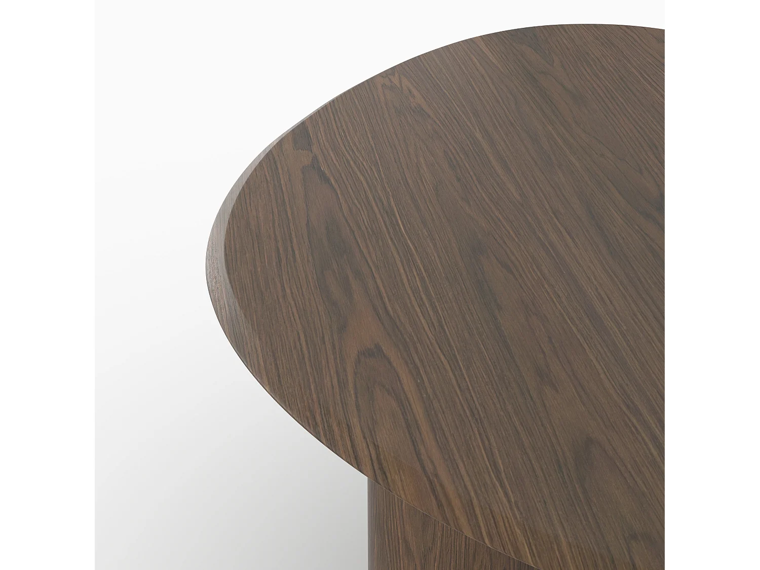 Table organique en placage noyer, 6 personnes - Aya