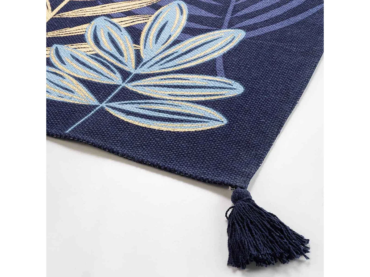 Tapis Déco Imprimé "Ornella" 60x90cm Bleu