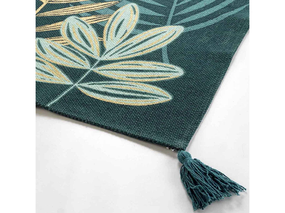 Tapis Déco Imprimé "Ornella" 60x90cm Émeraude