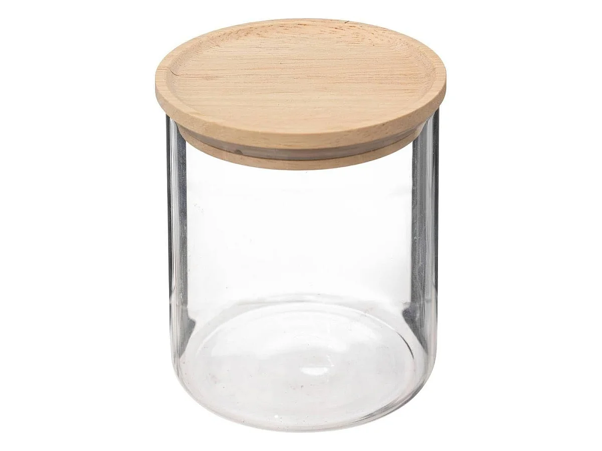 Lot de 3 Bocaux en Verre "Hermet" 350ml Transparent & Naturel
