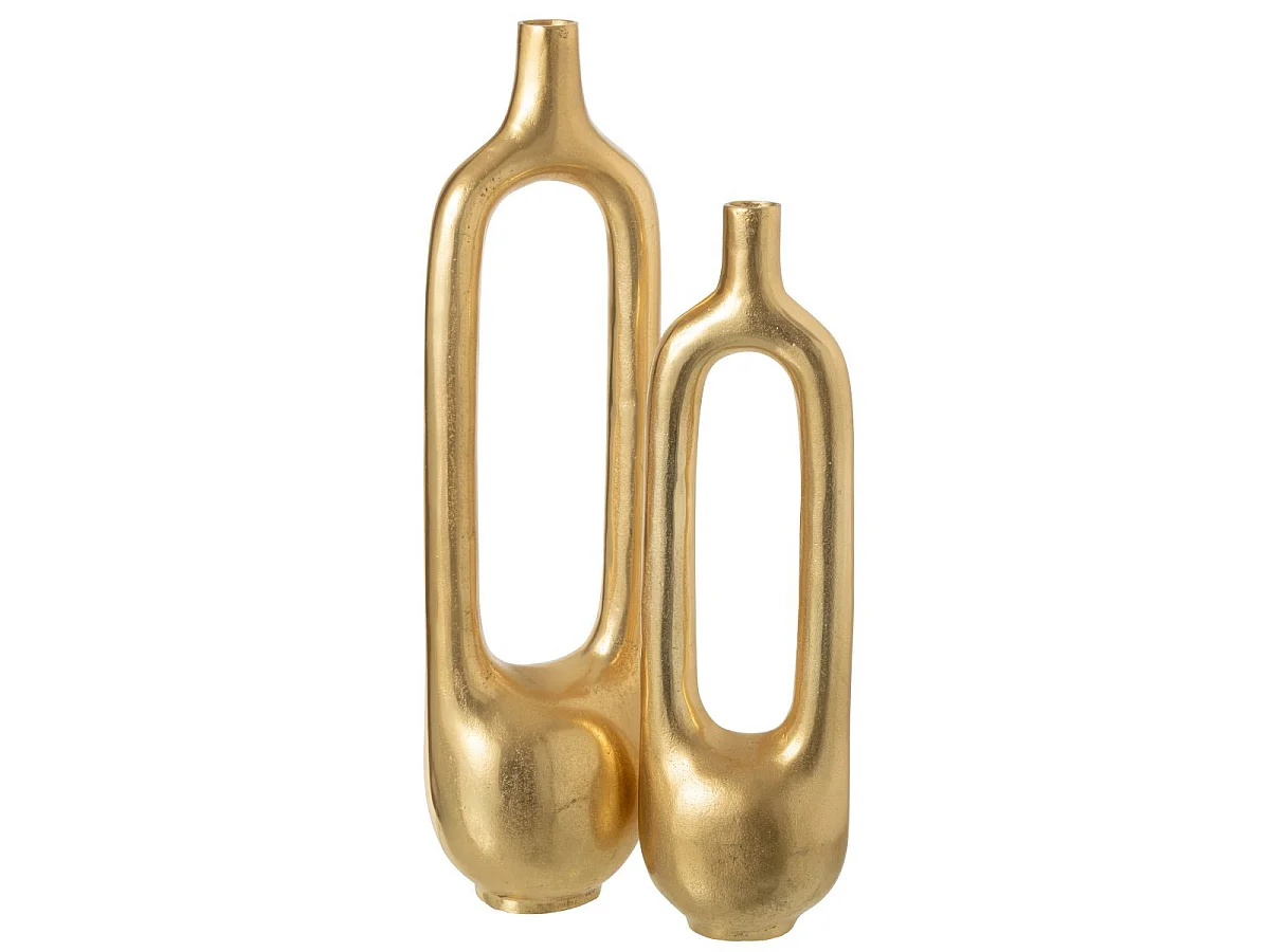 Vase Design en Métal "Creux" 62cm Doré
