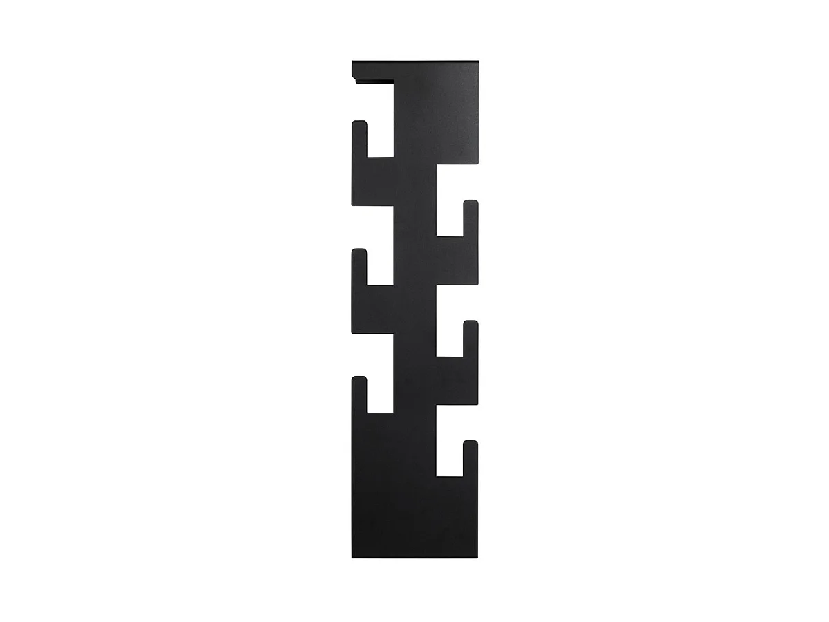 Patère Murale Design "6 Crochets" 60cm Noir