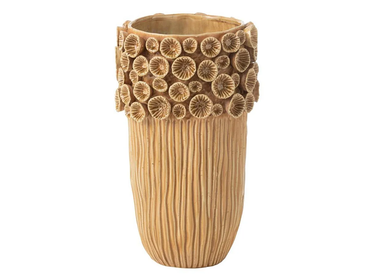 Vase Corail en Argile "Isidro" 41cm Ocre