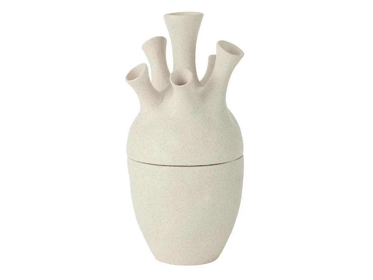 Vase Corail en Argile "Seymour" 29cm Blanc