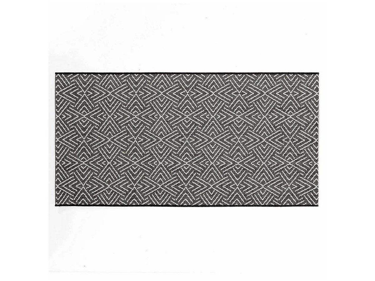 Tapis Tissé Déco "Aztek" 80x150cm Noir