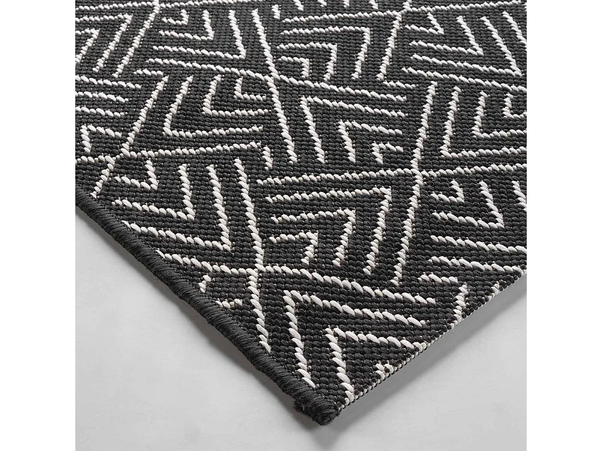Tapis Tissé Déco "Aztek" 120x170cm Noir