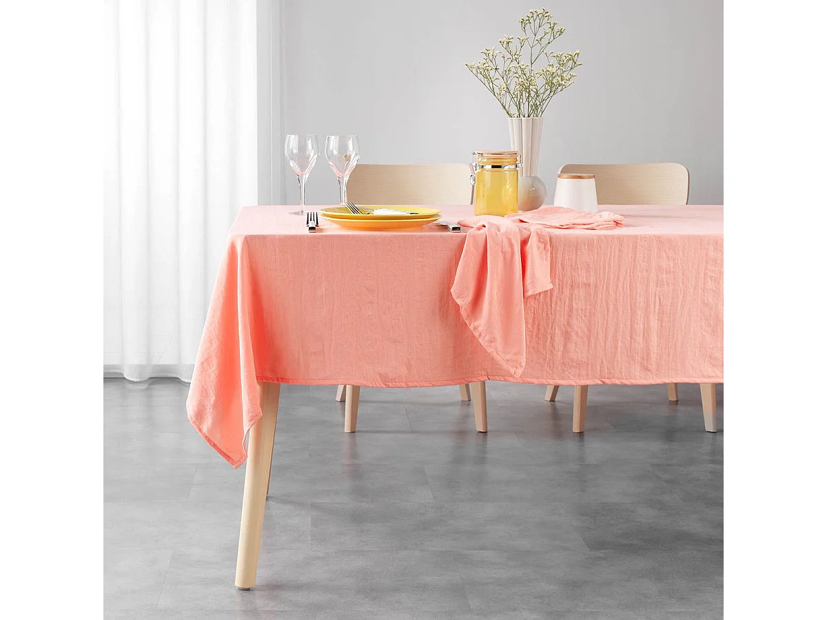 Nappe Microfibre "Suzy" 140x240cm Corail