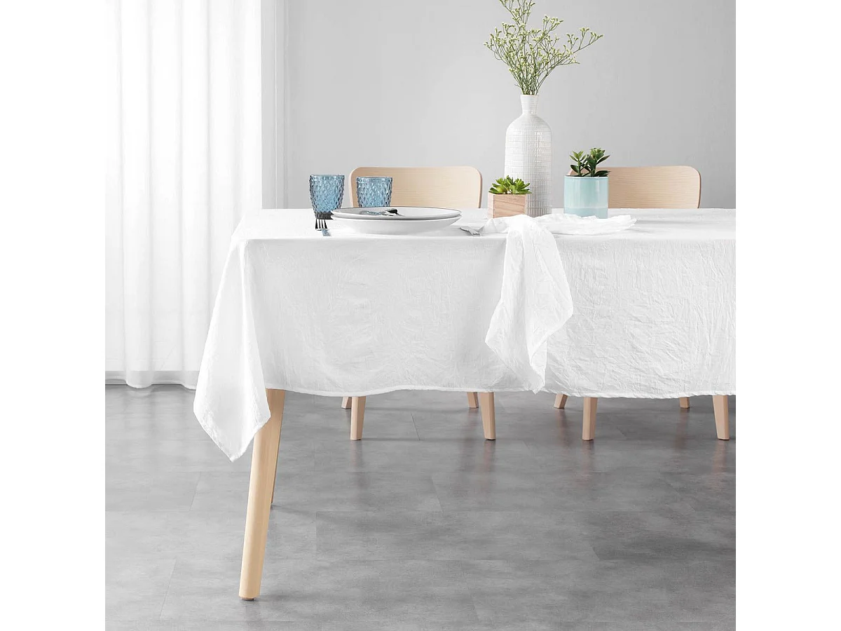 Nappe Microfibre "Suzy" 140x240cm Blanc