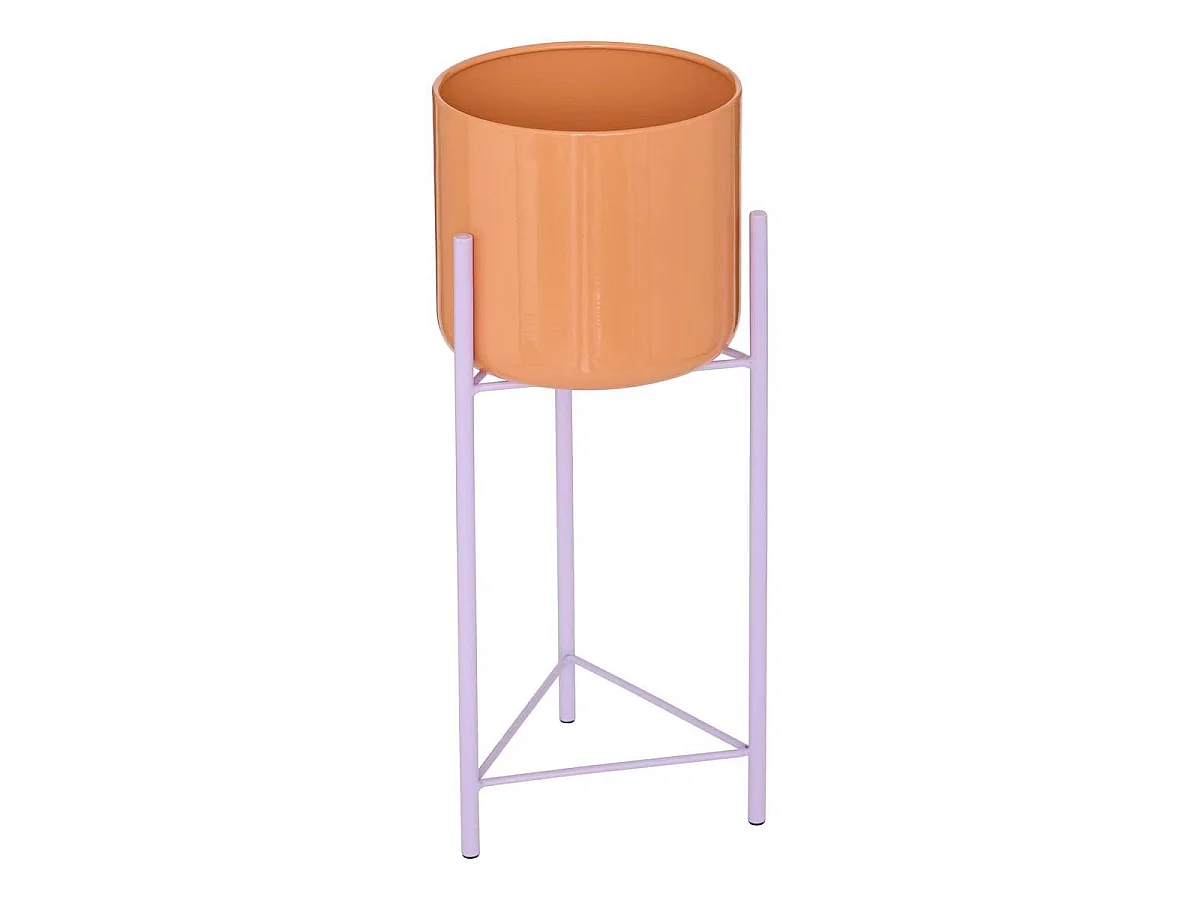 Lot de 2 Cache-Pots en Métal "Poolside" 60cm Corail