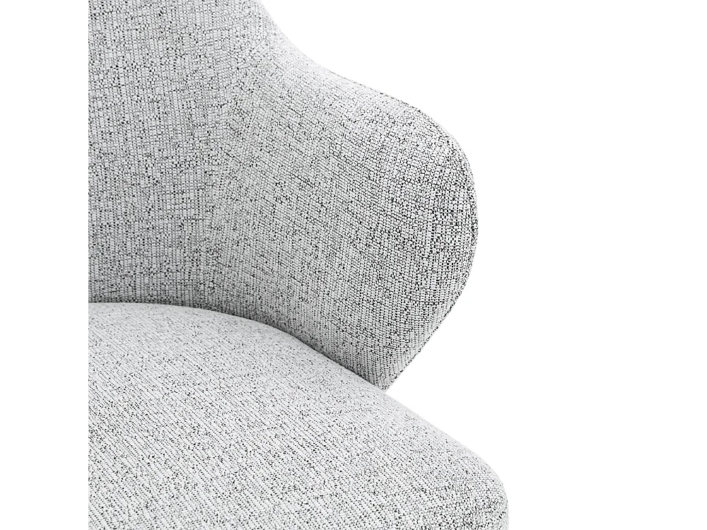 Set van twee eetkamerstoelen, met een combinatie van grijze stof en zwart PU-leer, met een rugleuning van zwart PU-leer,  grijs