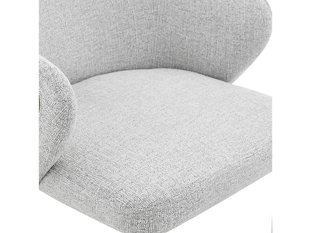 Set van twee eetkamerstoelen, met een combinatie van grijze stof en zwart PU-leer, met een rugleuning van zwart PU-leer,  bruin