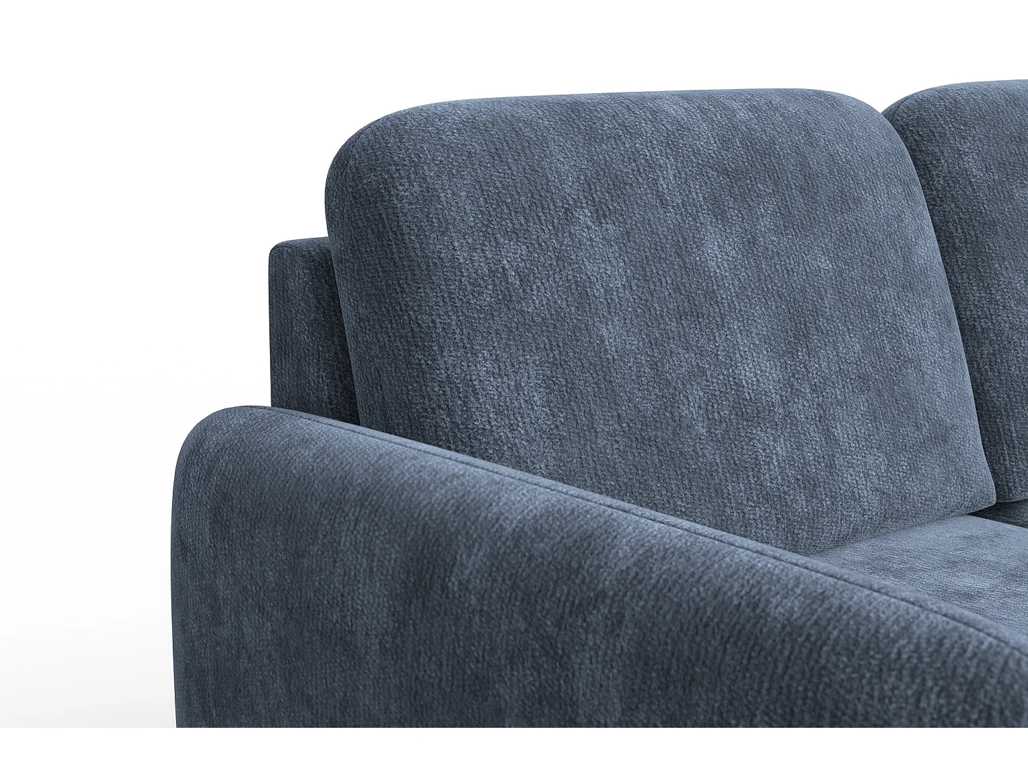 Sofa 2-Sitzer FEBE, marineblauer Chenille-Stoff