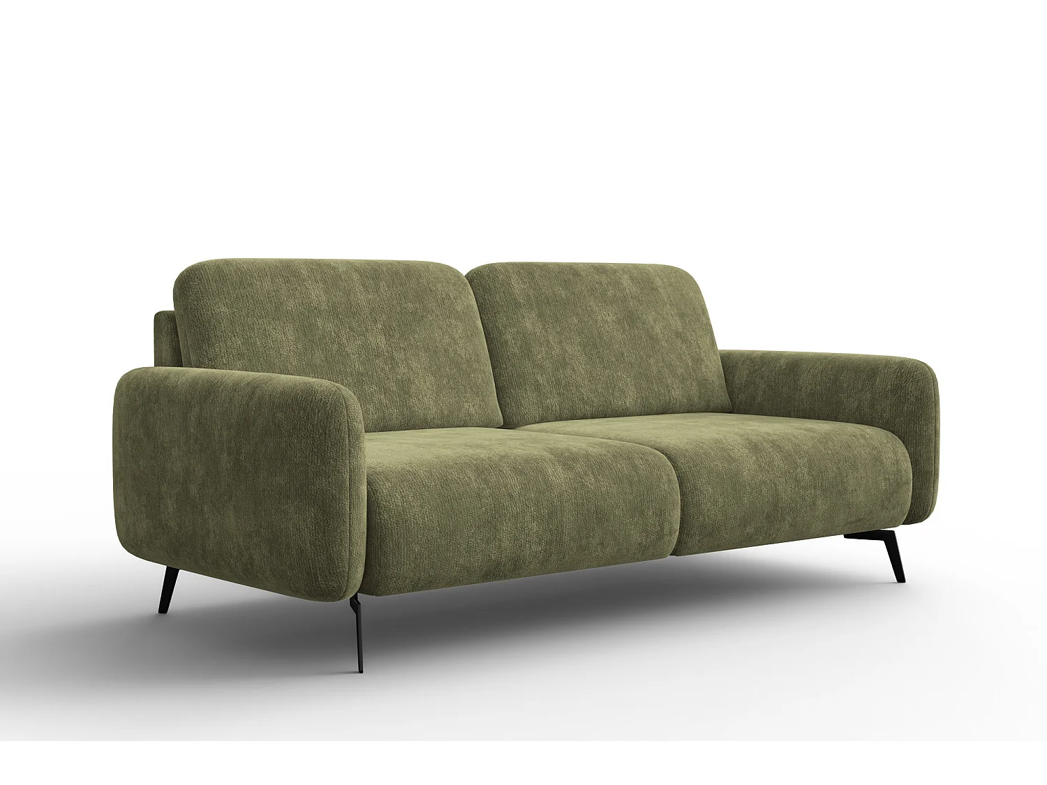 Sofa 3-Sitzer FEBE, olivgrüner Chenille-Stoff