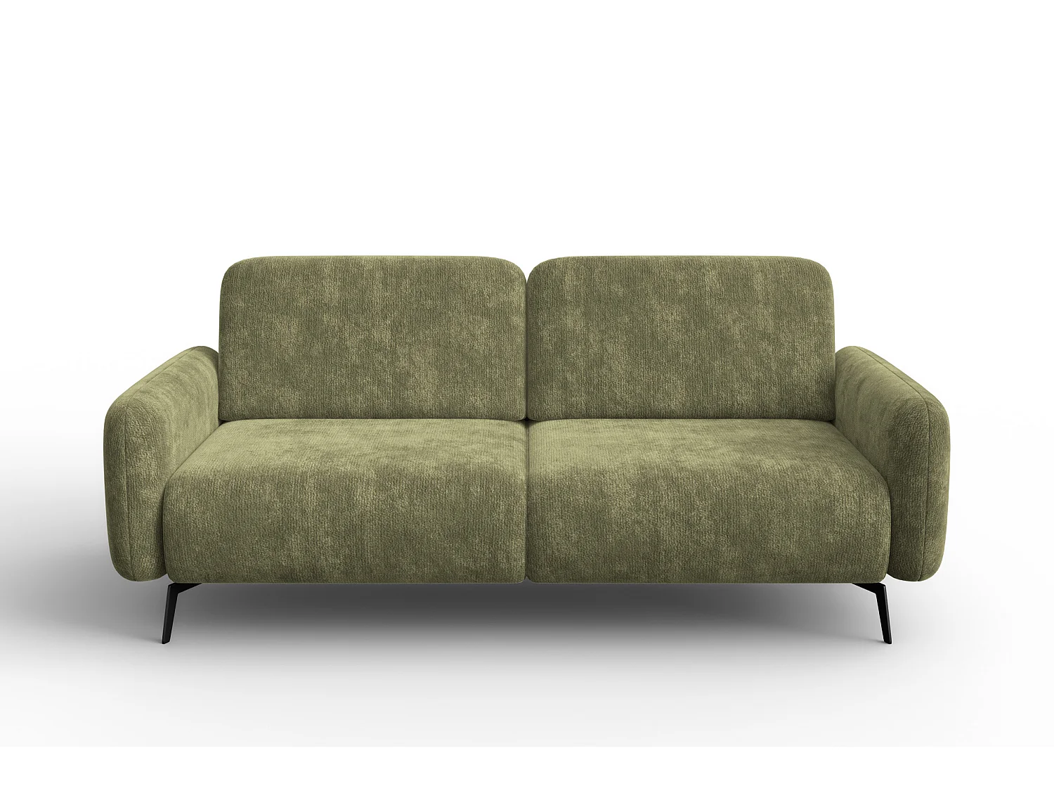 Sofa 3-Sitzer FEBE, olivgrüner Chenille-Stoff