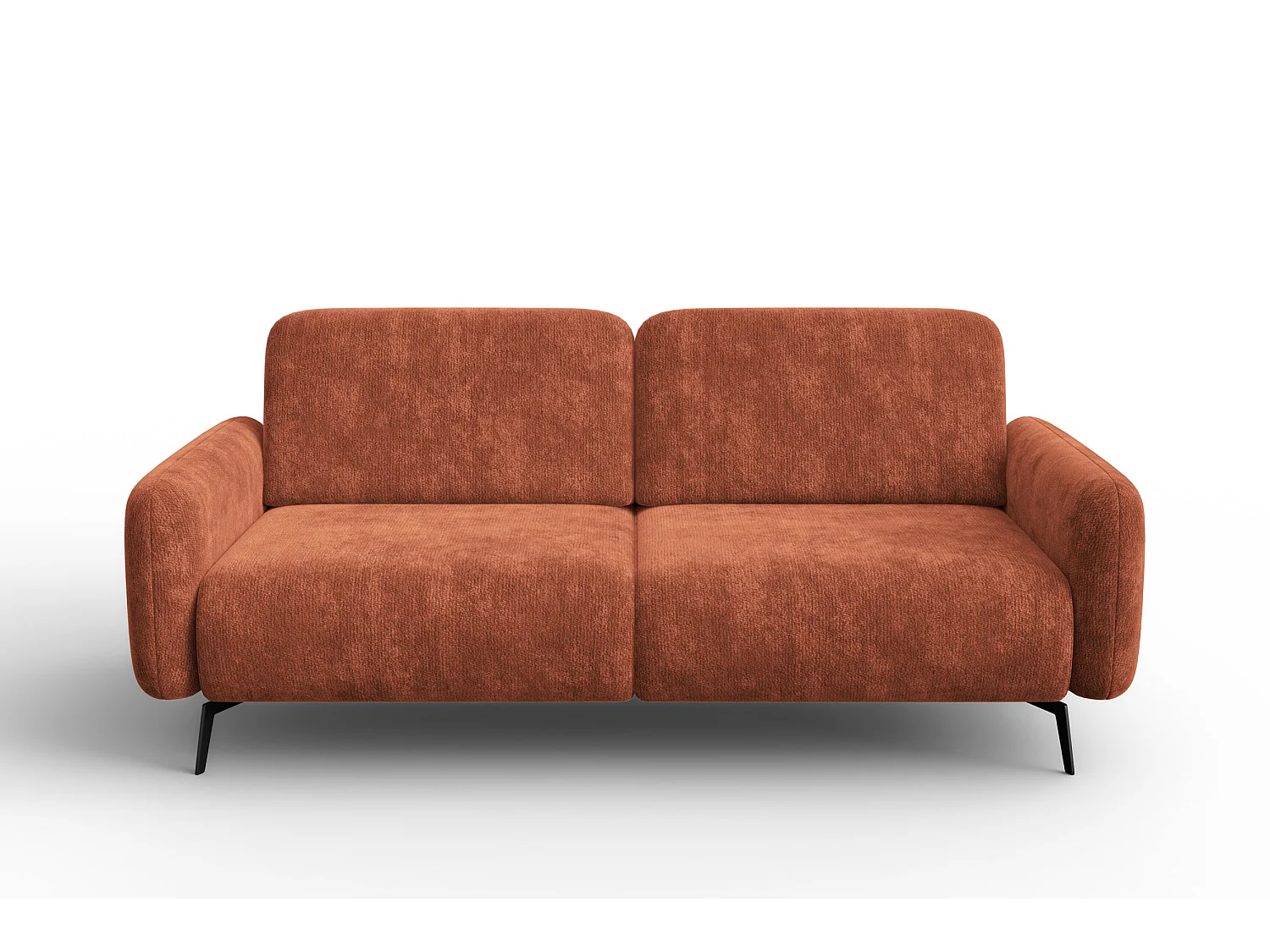Sofa 3-Sitzer FEBE, rostroter Chenille-Stoff