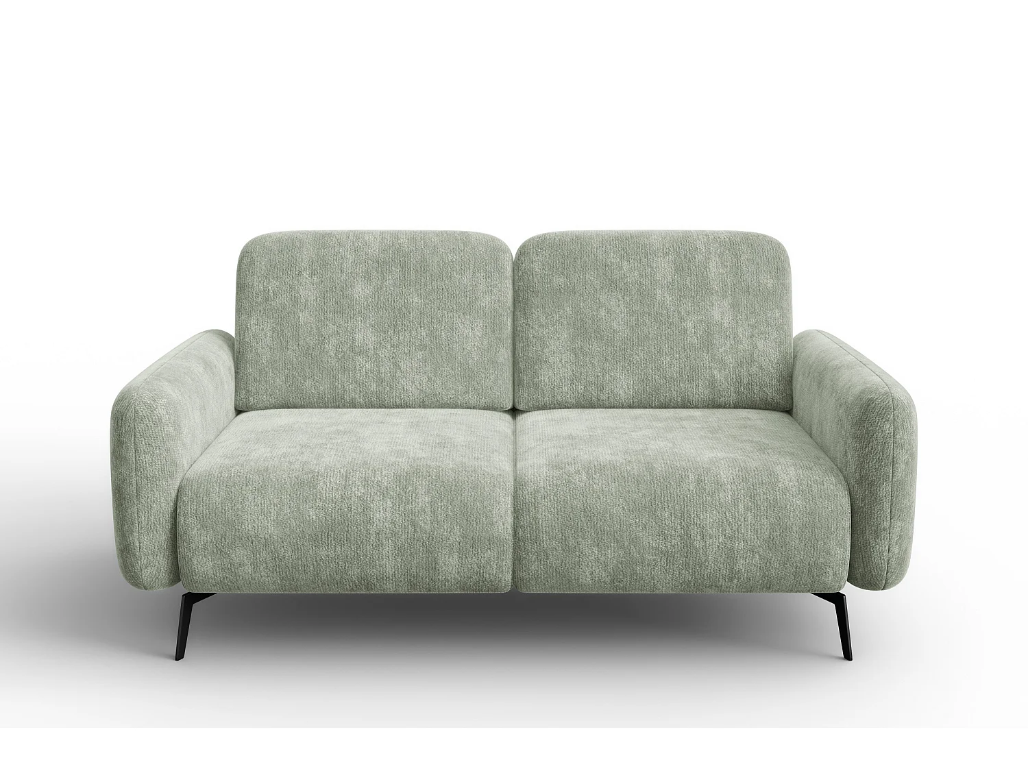 Sofa 2-Sitzer FEBE, hellgrüner Chenille-Stoff