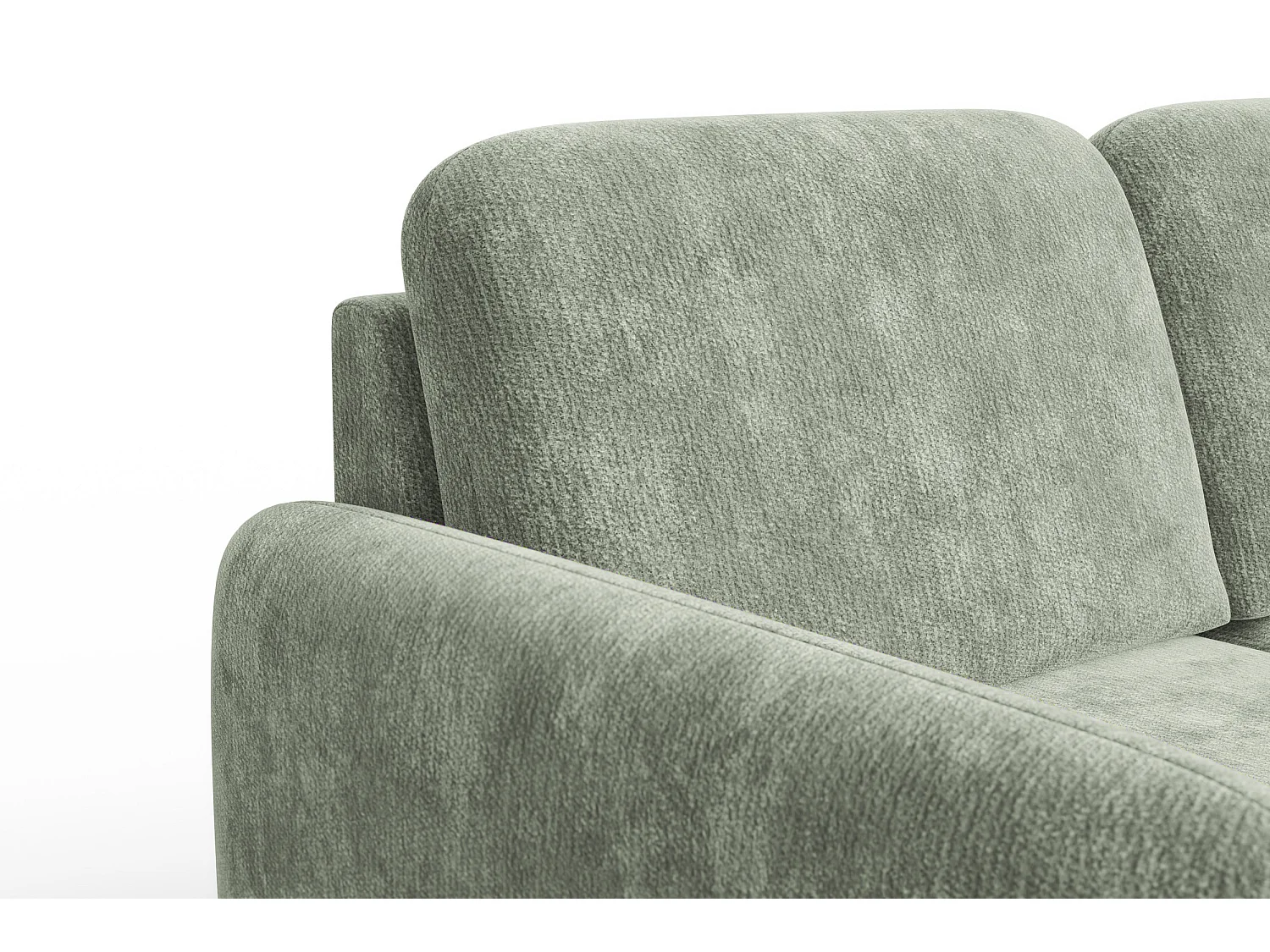 Sofa 2-Sitzer FEBE, hellgrüner Chenille-Stoff
