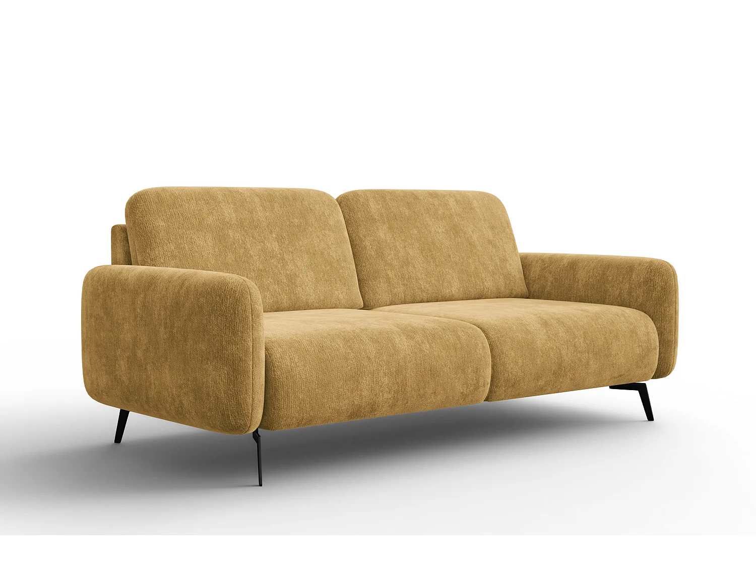 Sofa 3-Sitzer FEBE, safranfarbener Chenille-Stoff
