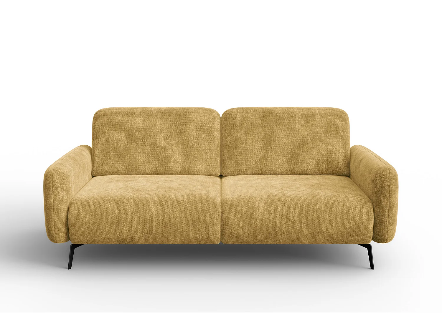 Sofa 3-Sitzer FEBE, safranfarbener Chenille-Stoff