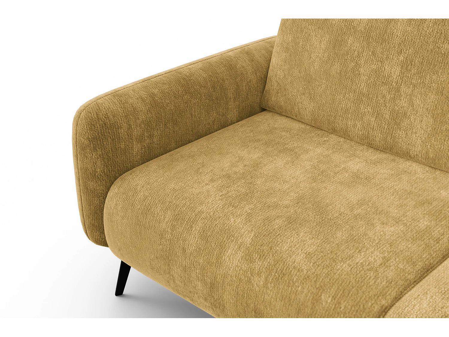 Sofa 3-Sitzer FEBE, safranfarbener Chenille-Stoff