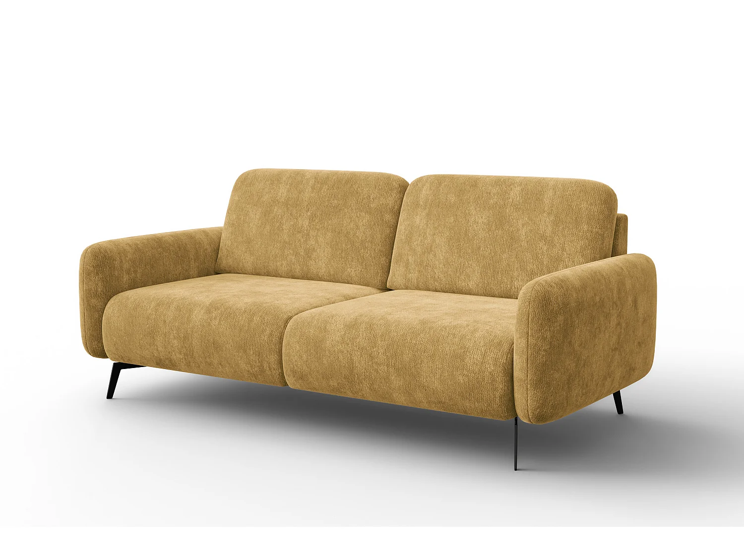 Sofa 3-Sitzer FEBE, safranfarbener Chenille-Stoff