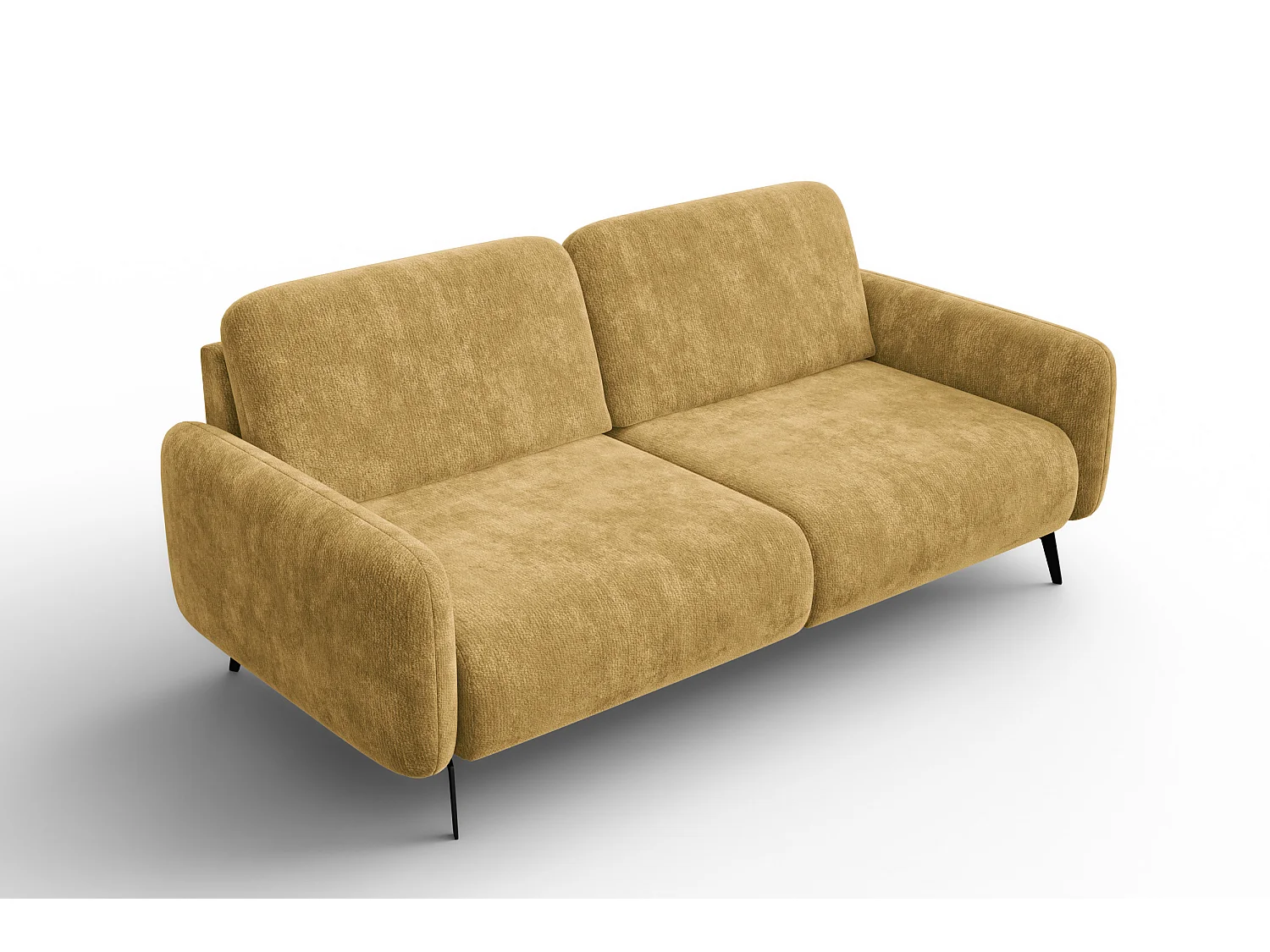 Sofa 3-Sitzer FEBE, safranfarbener Chenille-Stoff