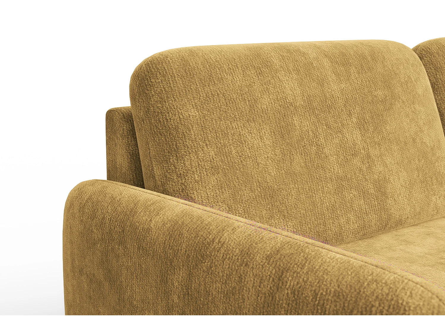 Sofa 3-Sitzer FEBE, safranfarbener Chenille-Stoff