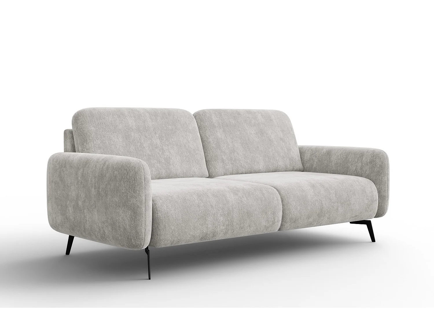 Sofa 3-Sitzer FEBE, hellgrauer Chenille-Stoff