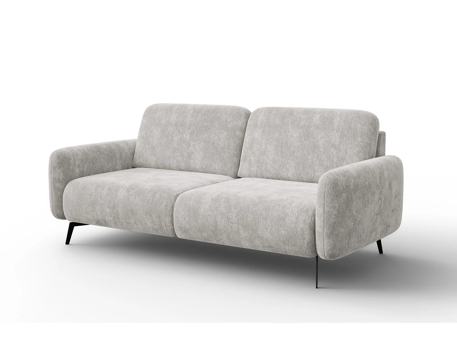 Sofa 3-Sitzer FEBE, hellgrauer Chenille-Stoff