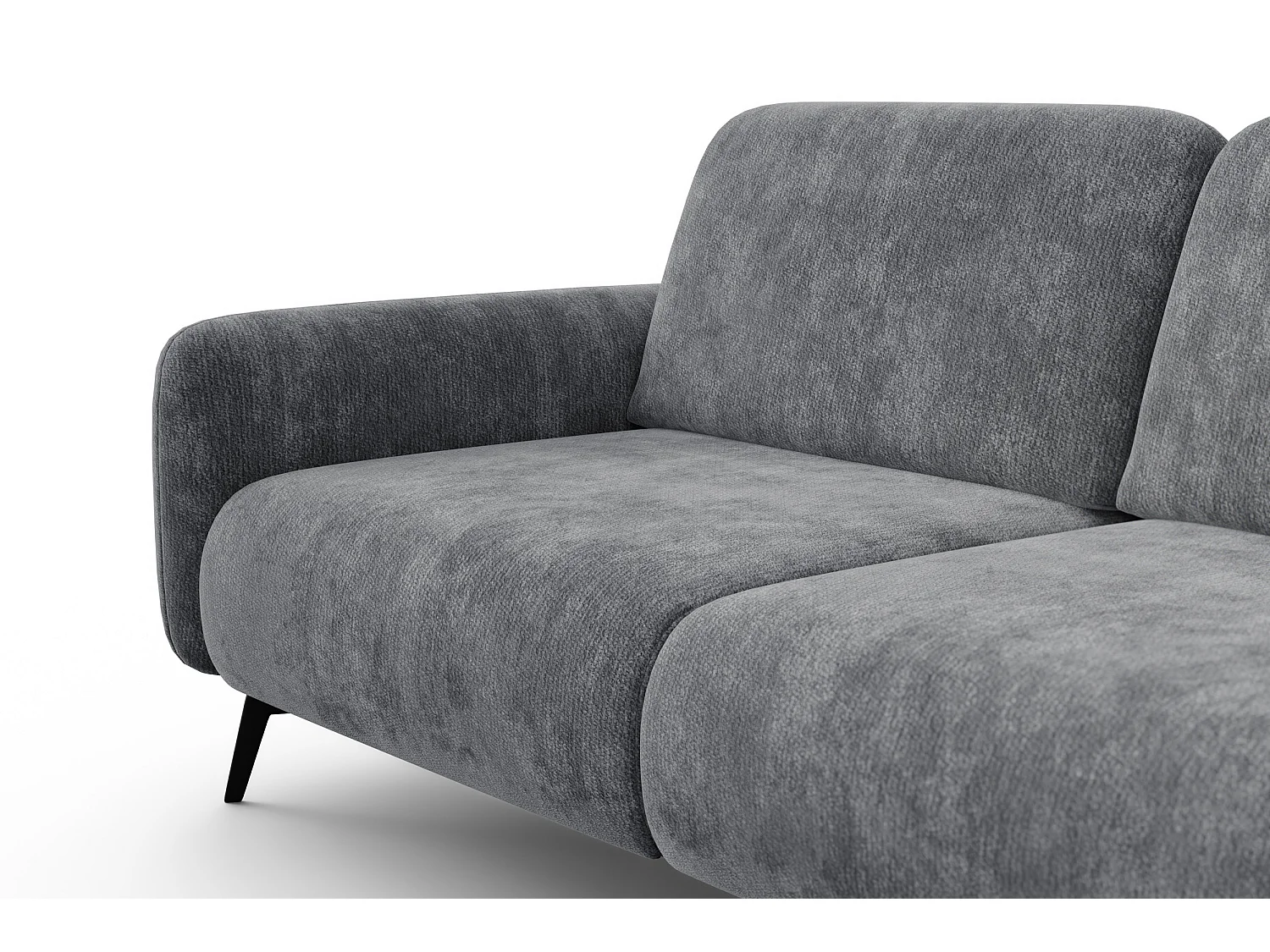 Sofa 3-Sitzer FEBE, grauer Chenille-Stoff