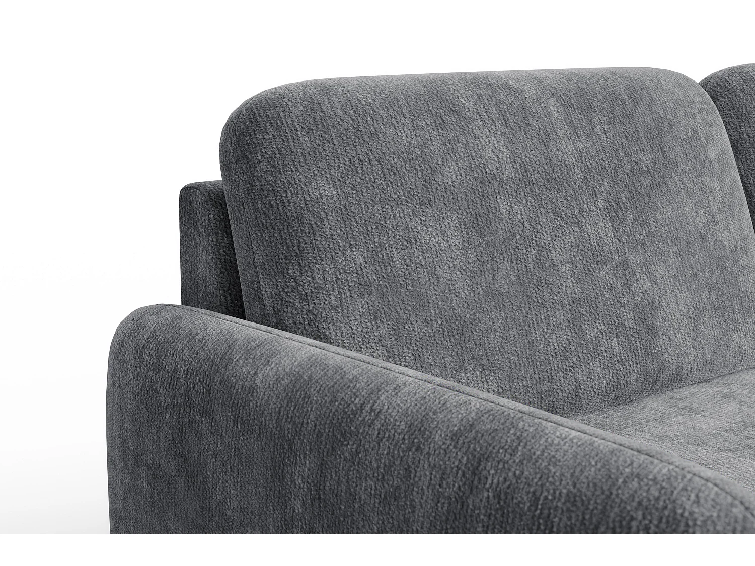 Sofa 3-Sitzer FEBE, grauer Chenille-Stoff