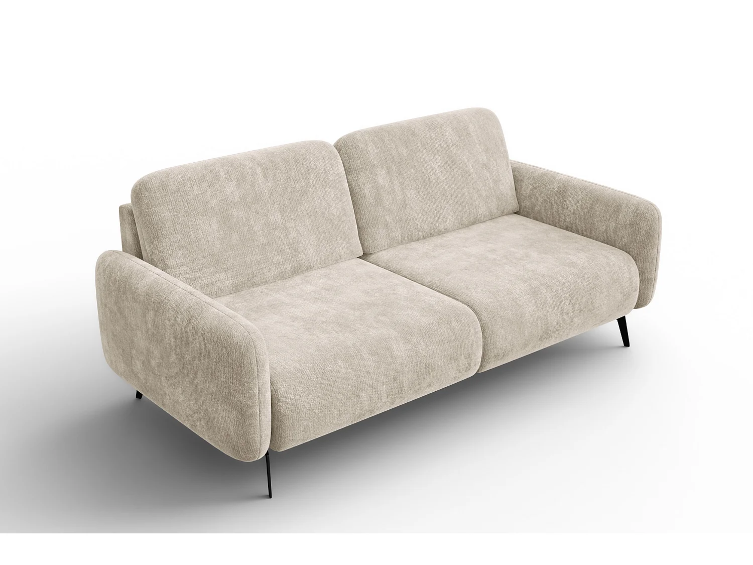 Sofa 3-Sitzer FEBE, cremefarbener Chenille-Stoff