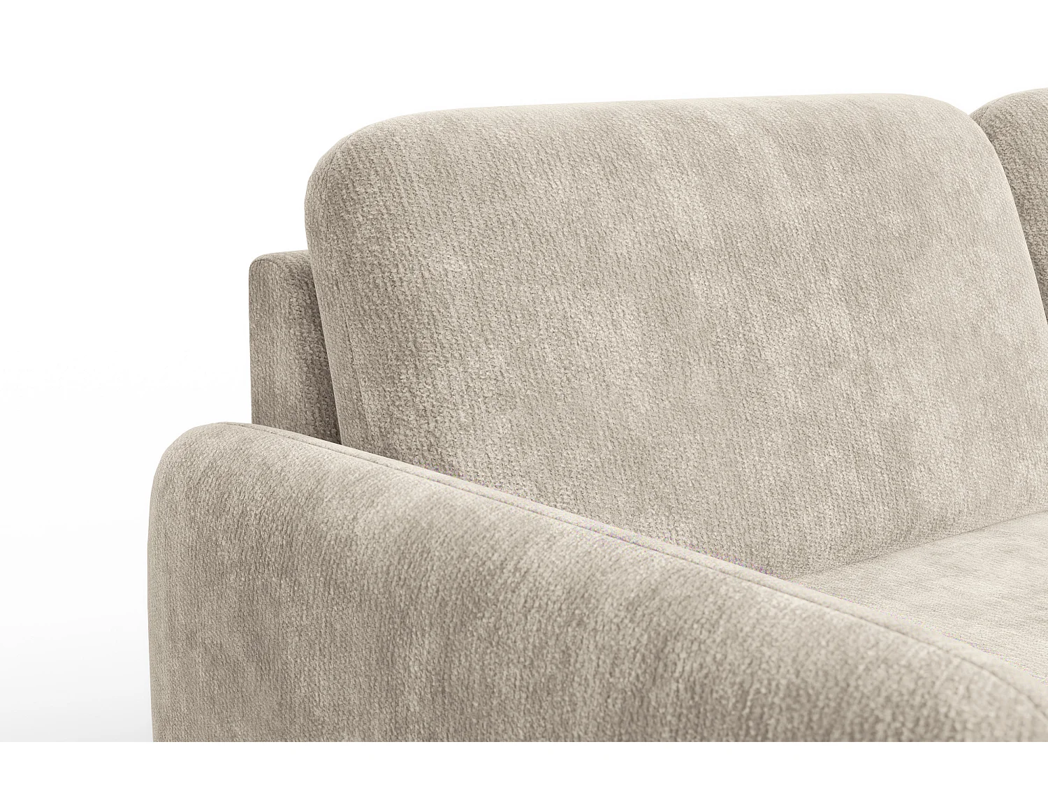 Sofa 3-Sitzer FEBE, cremefarbener Chenille-Stoff
