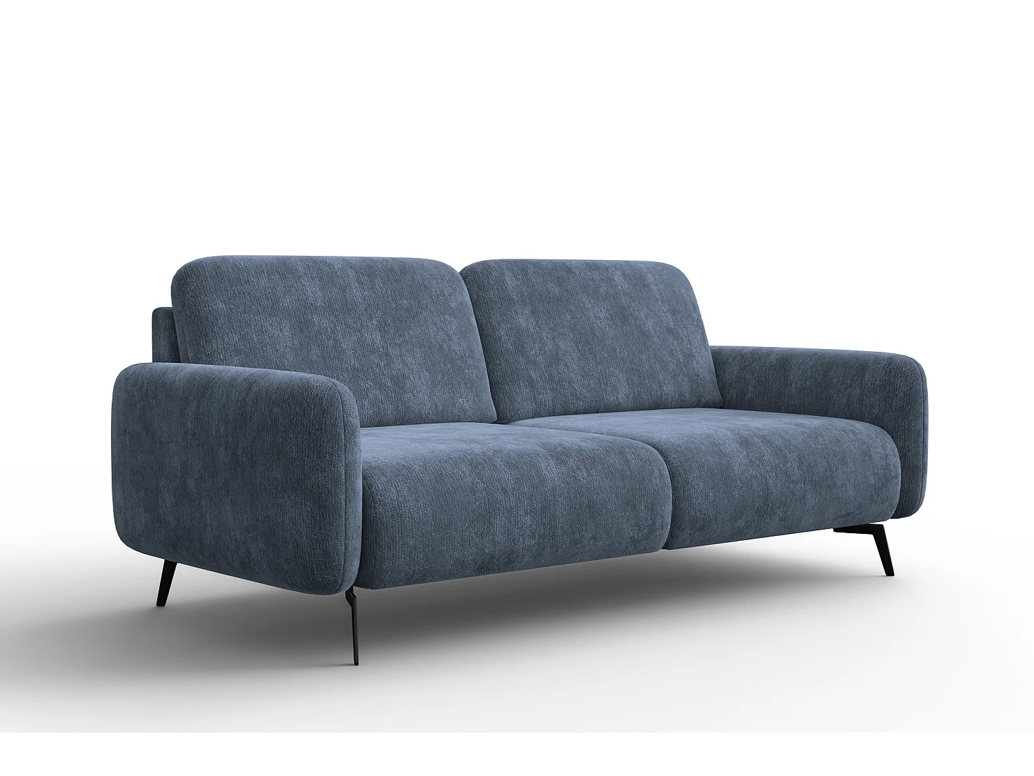 Sofa 3-Sitzer FEBE, marineblauer Chenille-Stoff