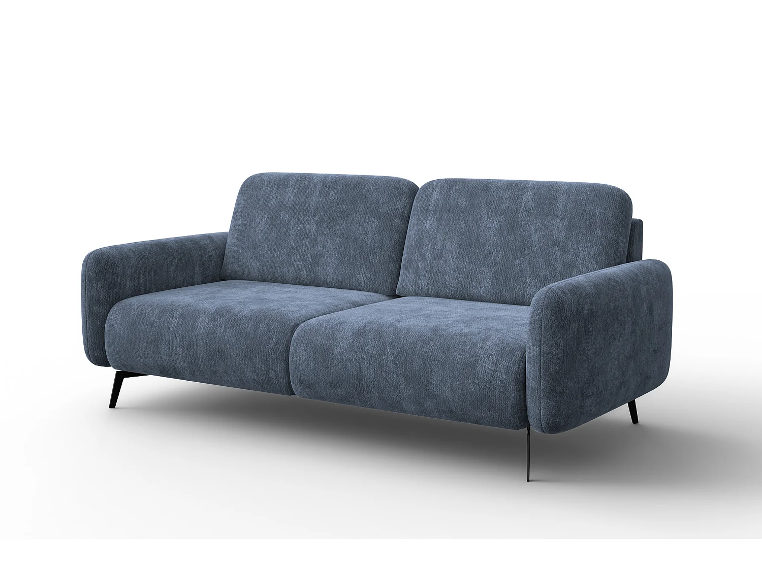 Sofa 3-Sitzer FEBE, marineblauer Chenille-Stoff